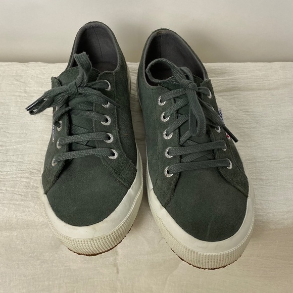 SUPERGA Suecotw 2750 Suede Sneaker Gray 6.5 - Picture 2 of 10